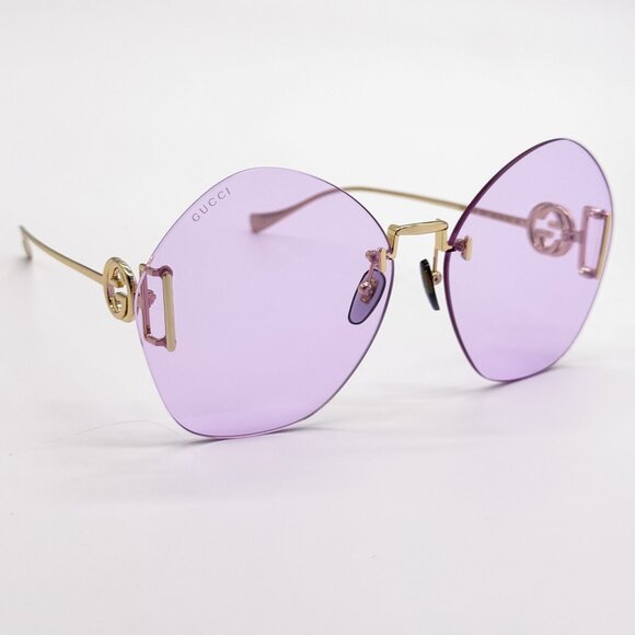 NEW GUCCI SUNGLASSES GG1203S 001 GOLD WOMEN EYEWEAR GUCCI main image 12